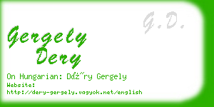 gergely dery business card